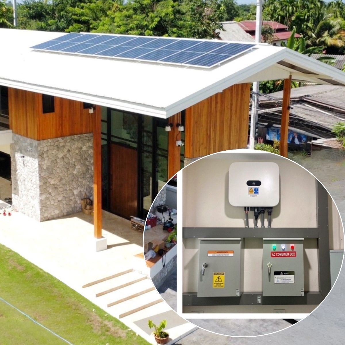 ติดตั้งโซลาร์เซลล์ บ้านพักอาศัย 3 เฟส 9.90kW ออนกริด Huawei